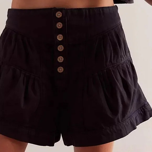 We The Free Fleur Denim Shorts Color Black - Picture 5 of 5